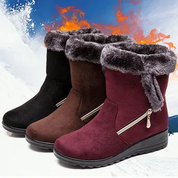 Kadın Kar Botları Sıcak Kış yarım çizmeler Platformu kadın ayakkabısı Kadın Ayakkabı Botas De Mujer