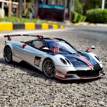 1: 32 Pagani Huayra BC Alaşım Araba Modeli Diecast Metal Oyuncak Spor Araba Modeli Koleksiyonu ses ve ışık simülasyon çocuk oyuncağı hediye