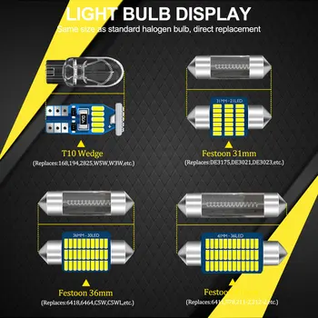 Otomatik kapalı ışık Ford Fusion Mondeo İçin MK4 MK5 2016 2017 2018 2019 2020 Canbus Aksesuarları LED İç Gövde Harita Ampul Kiti 1
