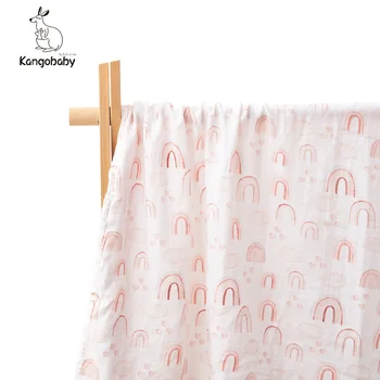 Kangobaby Yumuşak Bambu Pamuk tülbent kundak bezi # Benim Yumuşak Yaşam # Dijital Baskı Popüler Tasarım Bebek banyo havlusu