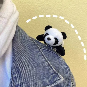 Kawaii Çift Modelleri Yalan Ayı Broş Erkek Kadın Broş Pin Sevimli Panda Kafa Karikatür Giysi Çantası Aksesuarları Takı