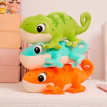 30cm Karikatür Kawaii Kertenkele peluş oyuncak Dolması Yumuşak Gerçekçi Bukalemun Yastık oyuncak bebekler Çocuklar için Erkek Doğum Günü noel hediyesi
