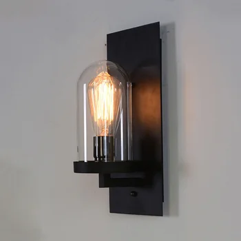 Amerikan Duvar Lambası Retro Endüstriyel Cam lamba çubuğu Sayacı Restoran Cafe Koridor Koridor Duvar Aplik