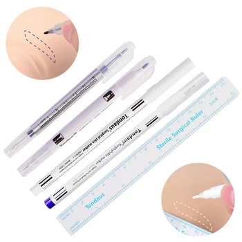 1 adet Beyaz Cerrahi Kaş Dövme Cilt işaretleyici kalem Araçları Microblading Aksesuarları dövme kalemi Kalem Kalıcı Makyaj