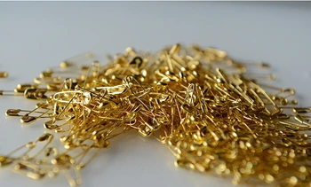 1000 adet 1.8 cm/18mm Renkli Küçük Altın Başörtüsü Paslanmaz Çelik Emniyet Pimleri İğneler İğneler 2