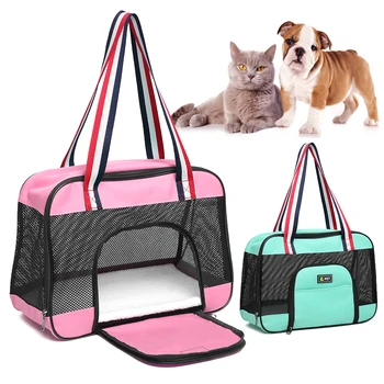 Dayanıklı kedi çantası Taşınabilir Pet omuzdan askili çanta Nefes Yavru Kedi Taşıma Çantası Kediler Kutusu Küçük Köpek Pet seyahat el çantası Chihuahua için 0