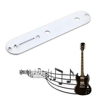 1 ADET Gitar Parçaları Kaliteli Kaplama Kontrol Plakası Fender Telecaster Elektro Gitar Gümüş Plakalar