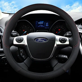 Araba direksiyon Koruyucu Otomobil Parçaları İçin Uygun Ford Focus 2 Restyling Transit Odak Mk3 Ka Mondeo Mk3 Transit Kapak 5