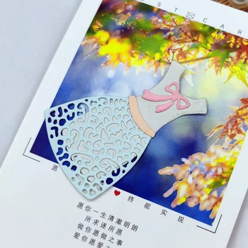 Bayan Elbise Yeni Kesme Ölür DIY Scrapbooking Albümü Cardmaking Dekoratif Kabartma Tebrik karton kutu Zanaat Şablon