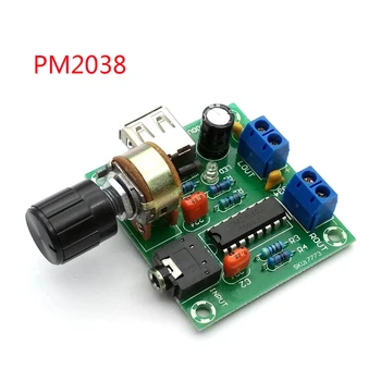 5V Mini Amplifikatör AC Ve DC USB Küçük güç amplifikatörü PM2038 Güç Amplifikatörleri 5Wx2 Yüksek kaliteli Ürün