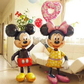 Disney Büyük Mickey Minnie Mouse Folyo Balonlar Karikatür Çocuklar Doğum Günü Partisi Dekorasyon Bebek Duş Parti Balon erkek çocuk oyuncakları Globos