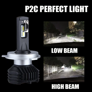 2 PCES Yüksek Güç P12 LED Ampul Yüksek Düşük İşın H4 Canbus Hata Yok 3570 CSP Cips Ultra İnce 1mm Lamba Gövdesi LED Ampul 12V 20000LM 4