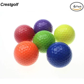 CRESTGOLF 6 adet/paket Renkli Mini Golf Topları İki Parçalı Golf Uygulama Topları Eğitim Golf Pelotas