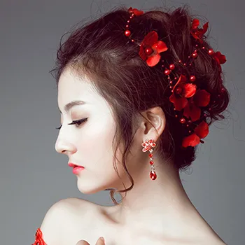 Gelin Saç Vine Başlığı Düğün Büyüleyici Headdress Moda Hairband Çiçek Sahte İnci Kafa Takı Aksesuarları Kadınlar İçin