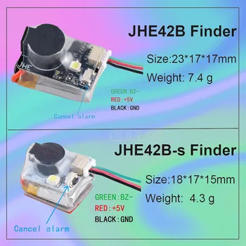 JHE42B / JHE42B-s Bulucu LED Sesli Alarm 5V Süper Yüksek Sesli Buzzer İzci 110dB/100DB FPV İçin Yarış Drone uçuş kontrolörü 0