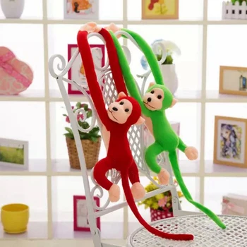 60 CM Sevimli Uzun Kollu Maymun Şekilli peluş oyuncak Maymun Uzun Kol Kuyruk Yumuşak Peluş Asılı Bebek Oyuncak Ev Dekor Perdeler Askı