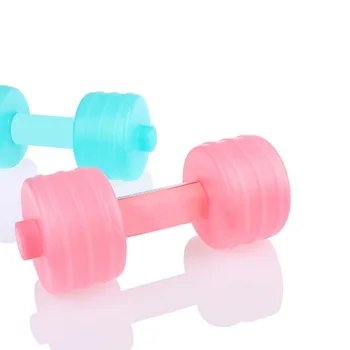 Vücut Geliştirme Taşınabilir Halter Kadınlar Plastik Yüklü Su Sulama Spor Vücut Yoga Fitness Cihazı 1kg Dambıl Spor Salonu 0