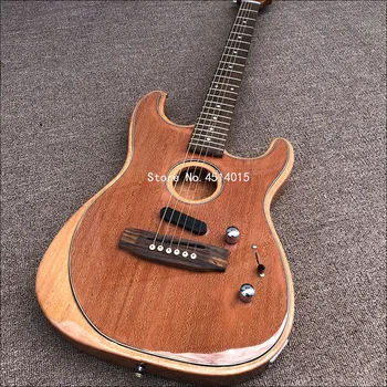 Yeni ST6 dize elektrik gitar ahşap renk boya, yarım içi boş, şeftali çekirdek ahşap, özel fiyat, posta.