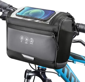 Bisiklet Ön şasi çantası, Büyük Yansıtıcı Bisiklet Gidon Çantaları Suya Dayanıklı Depolama Sepeti Çantası Pannier Bisiklet için