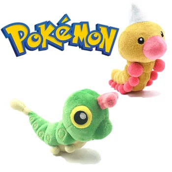 YENİ TOMY Anime Pokemon Caterpie peluş oyuncaklar Yumuşak Dolması Peluche Hayvan Bebek Koleksiyon Modeli Dekorasyon Çocuklar ıçin En Iyi Hediye