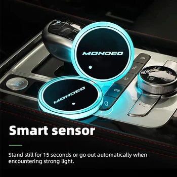 Işıklı Araba Su Bardak Altlığı Tutucu 7 Renkli USB Şarj Araba Ford Mondeo MK5 MK4 çok hoş bir özellik Aksesuarlar İçin Atmosfer Işık Led 