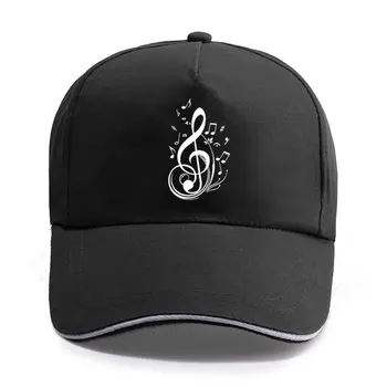 Yeni komik Müzik Notaları Oturma Baskı beyzbol şapkası Unisex Kadın Erkek Rahat Pamuk Şapka Snapback Şapka Kamyon Şoförü Kapakları Güneş Şapkaları
