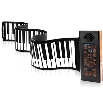 Sıcak Taşınabilir Klavye Piyano Roll Up 88 Tuşları Elektronik Klavye Esnek Silikon şarj edilebilir pil Çocuk Hediye için