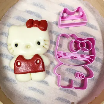 Sanrio Hello Kitty Kuromi Karikatür Buğulanmış Doldurulmuş Topuz Buğulanmış ekmek kalıbı Çocuk Bebek Maması Kabartma Modeli Bisküvi Pişirme