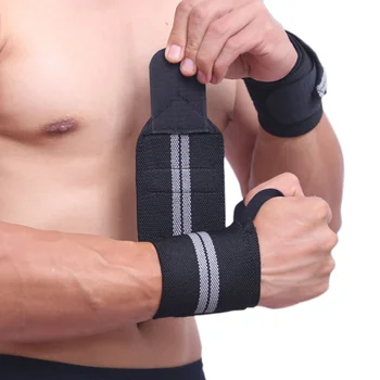 1 ADET Ağırlık Kaldırma Bileklik Elastik Nefes bileklik Bandaj Gym Fitness Kaldırma Bilek Brace Destek Askı