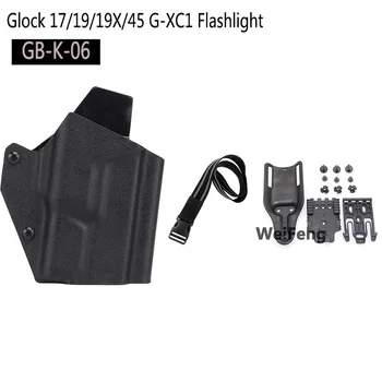 Kydex Tabanca Kılıfı Glock 17/19 / 19X / 45 G-XC1 El Feneri QLS 19 22 Tabanca Kılıfı Kılıf Ayarlanabilir Platform Adaptörü