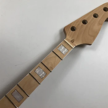 4 Dize Elektrik Gitar Bas Boyun 20 Fret 34 inç Akçaağaç klavye Blok kakma Parlak bitmiş DIY