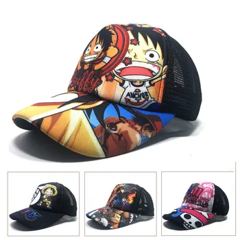 Anime beyzbol şapkası Sanji Maymun D. Luffy Tony Tony Chopper Cosplay Baskı güneş şapkası Ayarlanabilir Şapka Spor Sahne Hediye Açık Havada Parti