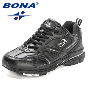 BONA 2023 Yeni Tasarımcılar Popüler koşu ayakkabıları Erkekler Yüksek Kaliteli Hafif Spor Ayakkabı Adam Kaymaz spor ayakkabıları Koşu Ayakkabısı Mansculino