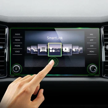 8 İnç Skoda Kodiaq 2017-2020 İçin Araba Navigasyon Temperli Cam Ekran Koruyucu Ekran Filmi LCD Anti-scratch Kapak 2019 Karoq