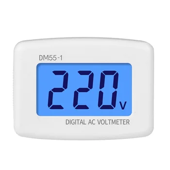 Dijital Voltmetre Soket voltmetre LCD Voltmetre 110V 220V Duvara Monte Voltmetre DM55-1