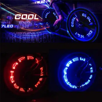 LED Bisiklet jant ışığı Bisiklet Tekerlek Lambası USB şarj edilebilir bisiklet Kırmızı Mavi uyarı ışığı Su Geçirmez Lamba Bisiklet Aksesuarları
