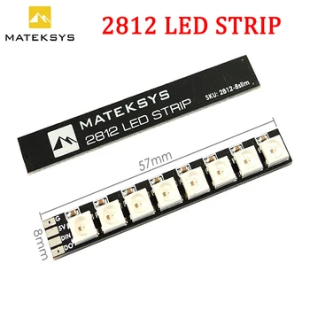 2 adet MATEKSYS Matek kol ışık LED 2812 LED şerit İNCE 57*8mm kurulu FPV LED Drone kol ışık BetaFlight INAV