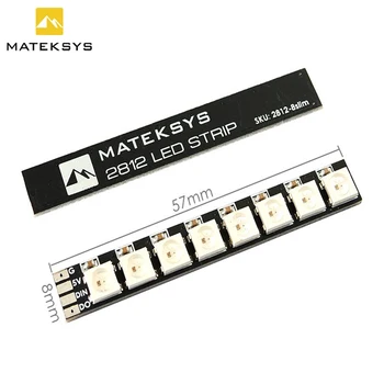 2 adet MATEKSYS Matek kol ışık LED 2812 LED şerit İNCE 57*8mm kurulu FPV LED Drone kol ışık BetaFlight INAV 1