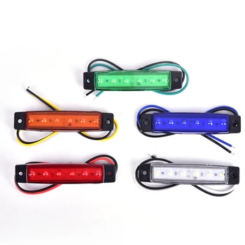 1 ADET 12V 6 LEDS Araba Ürünleri İşaretleyici Göstergesi Düşük LED far İşık Arka Yan Lamba Çok renkli Araba İşık Yeni Hotsale