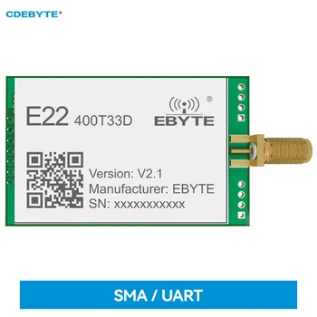 SX1268 Lora Kablosuz Modülü 33dBm 400MHz CDEBYTE E22-400T33D-V2. 1 Uzun Mesafe 16KM SMA-K Düşük Güç Tüketimi UART DIP Modülü
