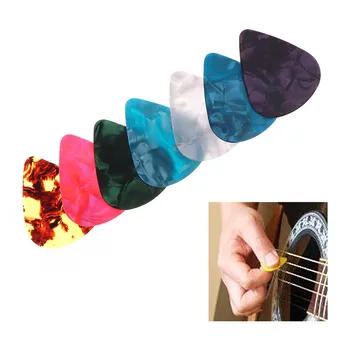 1 adet Renkli Gitar Seçtikleri Çok ABS Mızrap Koparıp Dize Enstrüman Aksesuarları Akustik Elektro Gitar Bas Severler