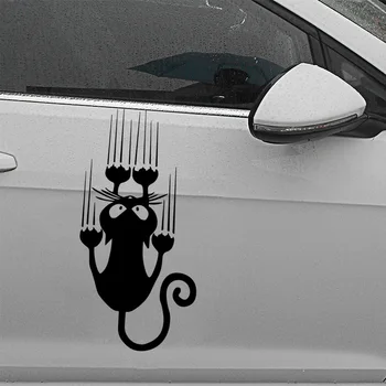 Yeni Tasarım Kedi Araba Sticker Vinil Araba Çıkartmaları Serin Araba Pencere Dekor Sıcak Satış