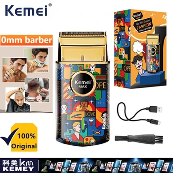 Kemei Graffiti Profesyonel Elektrikli Tıraş Makinesi Şarj Edilebilir Sakal Düzeltici USB Şarj Mini Elektrikli tıraş Makinesi Sakal Kesme Makinası