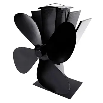 Powered Soba Fanı, Log Gürültüsüz Şömine Fanı, Çevre-Alüminyum Malzeme