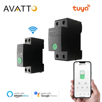 AVATTO WiFi devre kesici, Tuya Akıllı Zamanlayıcı Anahtarı Enerji Ölçer ile Güç Tüketimi Monitörü, Alexa Google Ev için çalışmak Alice