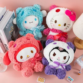22 CM Sanrio Karikatür Kawali Kuromi Benim Melody Cinnamoroll Yastık peluş oyuncaklar Yumuşak Dolması Bebekler Çocuklar için Doğum Günü Yılbaşı Hediyeleri