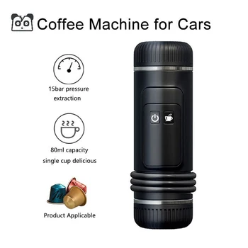Taşınabilir kahve makinesi ısıtma şarj edilebilir 12V Araba Kahve Kapsül Kahve soğuk demlemek Espresso makinesi seyahat Kamp yürüyüş için