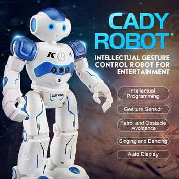Orijinal JJRC Çok Fonksiyonlu Şarj Müzik Dans Uzaktan Kumanda Akıllı Interaktif Robot çocuk Oyuncak doğum günü hediyesi