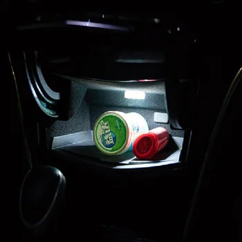 Taşınabilir araba Mini Led ışıkları dokunmatik anahtarı araba ortam lambası iç gece lambası kablosuz beyaz / mavi / mor lambalar 4