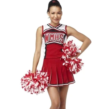 Kız Amigo Kostüm Glee Tarzı Amigo Üniversite Amigo Cheerios Kostüm süslü elbise Üniforma lise Glee Kulübü